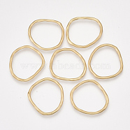 Smooth Surface Alloy Linking Rings, Matte Gold Color, 32x29x2mm, Inner Measure: 27x24mm(PALLOY-T067-52MG)