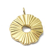 Ion Plating(IP) 304 Stainless Steel Pendants, Real 18K Gold Plated, Flat Round, 20.5x17x2mm, Hole: 2.5mm(STAS-B058-27G-01)