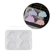 DIY Keychain Pendant Silicone Molds, for UV Resin, Epoxy Resin Craft Making, Cloud, 95x72x6mm, Hole: 4mm(DIY-Q037-17C)