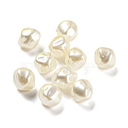 ABS Plastic Imitation Pearl Bead, Polygon, Beige, 10x9x8mm, Hole: 1.5mm, about 1300pcs/500g(KY-C017-11)