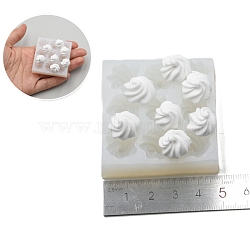 Cookies DIY Food Grade Silicone Fondant Molds, for Chocolate Candy Making, Flower, 50x50mm(PW-WG57326-01)