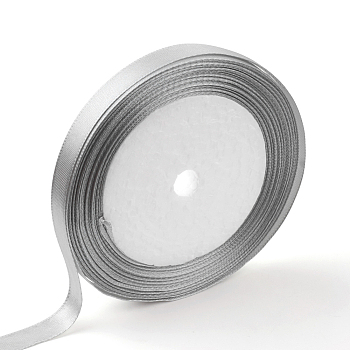 Single Face Satin Ribbon, Polyester Ribbon, Light Grey, 2 inch(50mm), about 25yards/roll(22.86m/roll), 100yards/group(91.44m/group), 4rolls/group