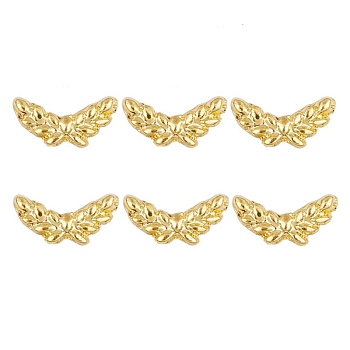 Alloy Cabochons, Nail Art Decoration Accessories for Women, Wing, Golden, 4x8x1mm, about 100pcs/bag
