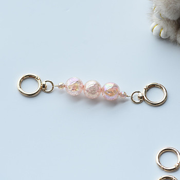 Acrylic Bag Extender Chain, with Zinc Alloy Spring Gate Rings, Bag Straps Replacement Accessories, PeachPuff, 16cm