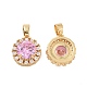 Brass Micro Pave Cubic Zirconia Charms(KK-E068-VC423)-1