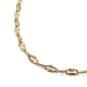 Ion Plating(IP) 304 Stainless Steel Textured Dapped Chain Necklace(NJEW-D045-02G)-2