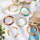 6Pcs 6 Colors Acrylic Curved Tube Beaded Stretch Braceles Set for Women(BJEW-AN0001-53)-5