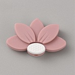 Lotus Food Grade Eco-Friendly Silicone Beads, Rosy Brown, 18.5x29.5x8mm, Hole: 2.2mm(SIL-WH0019-22B)