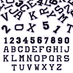 36Pcs 2 Sets 2 Styles Letter A~Z & Number 0~9 Polyester Embroidery Sew On Patches Sets, Cloth Appliques, Black, 18~19x6.5~15.5x1.4~1.5mm, 1 set/style(PATC-TA0001-55G)