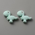 Food Grade Eco-Friendly Silicone Beads, Dinosaur, 27x32x7.5mm, Hole: 3mm(FIND-WH0152-71B)