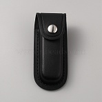 Cattlehide Leather Knife Protective Case, Knife Sheaths, Black, 126x55x44mm, Inner Diameter: 33x20mm(FIND-WH0421-96B)