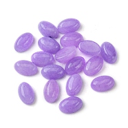 Natural White Jade Cabochons, Oval, Dyed, Medium Purple, 6x4x2~2.5mm(G-A094-01A-28)