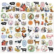 12 Sheets 12 Style PVC Stickers, Heat Transfer Film, for Window Decoration, Animals, 140x140mm, 1 sheet/style(DIY-WH0570-002)