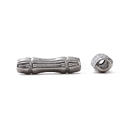 304 Stainless Steel Beads, Bamboo Stick, Stainless Steel Color, 13.5x3.5mm, Hole: 1.8mm(STAS-C059-02P)