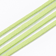 Faux Suede Cord, Faux Suede Lace, Green Yellow, 2.5~2.8x1.5mm, about 1.09 yards(1m)/strand(LW-R023-2.8mm-34)