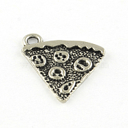 Tibetan Style Alloy Cake Pendants, Cadmium Free & Lead Free, Antique Silver, 20x19x1mm, Hole: 2mm(X-TIBE-R306-01AS-LF)