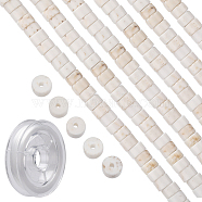 DIY Gemstone Bracelet Making Kit, Including Natural Magnesite Heishi Beads, Elastic Thread, Beads: 4~4.5x2.5mm, Hole: 0.7mm, about 167Pcs/box(DIY-SC0021-72)