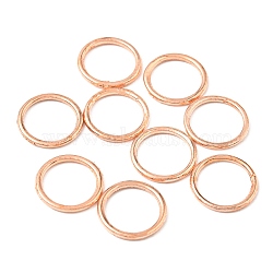 Alloy Jump Rings, Round Ring, Rose Gold, 10x1.2mm, 16 Gauge, Inner Diameter: 7.2mm(KK-WH0052-05C-RG)