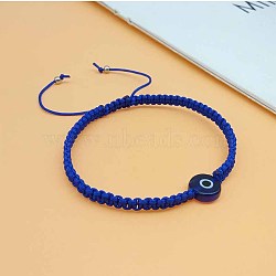 Woven bracelet with blue eyes, fashionable and minimalist palm bracelet, women's artistic adjustable bracelet(TQ9223-2)