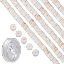 DIY Gemstone Bracelet Making Kit, Including Natural Magnesite Heishi Beads, Elastic Thread, Beads: 4~4.5x2.5mm, Hole: 0.7mm, about 167Pcs/box(DIY-SC0021-72)