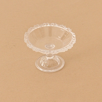 Plate Plastic Mini Model, Micro Landscape Dollhouse Accessories, Pretending Prop Decorations, Clear, 35x23mm