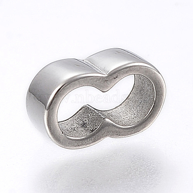 Stainless Steel Color Oval Stainless Steel Slide Charms