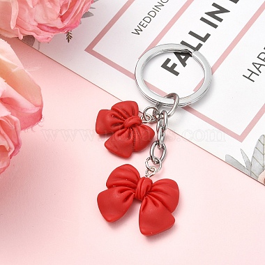 Resin Bowknot Pendant Keychains(KEYC-YW00276)-4