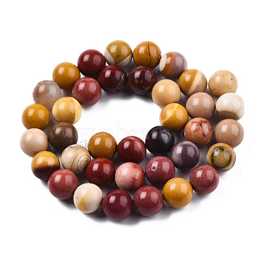 Natural Mookaite Beads Strands(G-S259-37-10mm)-2