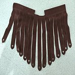 Vintage PU Leather Nail Dress, Coconut Brown, 470x355x4.5mm(AJEW-WH20072-77A-1)