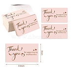Paper Cards, Rectangle with Word Thank You for Supporting My Small Business, Pink, 50x89mm, 50pcs/bag(DIY-WH0215-24)
