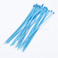 Plastic Cable Ties, Tie Wraps, Zip Ties, Cornflower Blue, 200x2.5x1mm, about 500strands/bag(FIND-WH0001-01D-04)