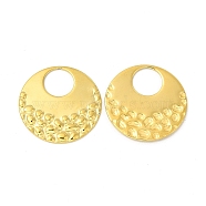 Ion Plating(IP) 304 Stainless Steel Pendants, Flat Round Charm, Real 18K Gold Plated, 23x1mm, Hole: 8.3mm(STAS-I671-16G)