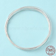Dead Soft 925 Sterling Silver Wire, Round, Silver, (24 Gauge)0.50mm(STER-NH003-A)