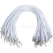 Round Elastic Barbed Cords, Stretch Loop Band with Stainless Steel Barbs, for Hanging, White, 28x0.3x0.28cm, finding: 16x3x2.8mm(AJEW-NB0001-57B)