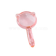 Magnifying Glass Shape Plastic Miniature Ornaments, Micro Landscape Home Dollhouse Accessories, Pretending Prop Decorations, Pale Violet Red, 40x19.5mm(PW-WG66164-03)