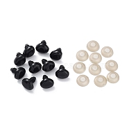 (Defective Closeout Sale: Scratch) Craft Plastic Doll Noses, Safety Noses, Black, 16x12x14.5mm(KY-XCP0001-26B)