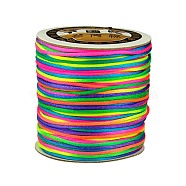 Nylon Thread, Rattail Satin Cord, Colorful, 1.5mm, about 109.36 yards(100m)/roll(NWIR-A004-6A)