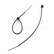 Nylon Cable Ties, Tie Wraps, Zip Ties, Black, 193x4mm, about 500pcs/bag(TOOL-R024-200mm-01)