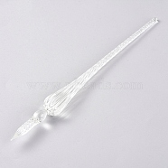 Handmade Glass Dip Pen, Calligraphy Signature Pen, Business Present, Clear, 190x17mm(AJEW-WH0121-43I)
