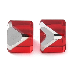 K9 Glass Imitation Austrian Crystal Beads, No Hole, Square, Red, 6x6x6mm(GLAA-P069-01B-227)