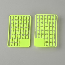 Plastic Carp Quick Stops Bait Stoppers, Fishing Accessories, Rectangle, Green Yellow, 85x57x12mm(FIND-WH0076-40)