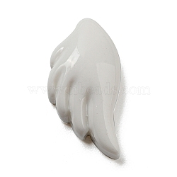 Opaque Resin Angel Wing Decoden Cabochons, White, 19.5x10x5.5mm(CRES-I029-06A)