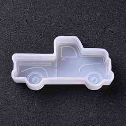 DIY Silicone Molds, Resin Casting Molds, For UV Resin, Epoxy Resin Jewelry Making, Car, White, 10.8x5.4x2.6cm, Inner Diameter: 10.3x4.2cm(DIY-H154-07C)