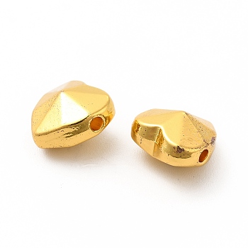 Alloy Beads, Long-Lasting Plated, Cadmium Free & Lead Free, Heart, Golden, 10x10x6.5mm, Hole: 1.6mm