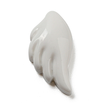 Opaque Resin Angel Wing Decoden Cabochons, White, 19.5x10x5.5mm