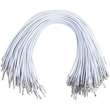 Round Elastic Barbed Cords, Stretch Loop Band with Stainless Steel Barbs, for Hanging, White, 28x0.3x0.28cm, finding: 16x3x2.8mm