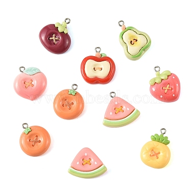 24Pcs 8 Styles Opaque Resin Pendants(CRES-YW0002-78)-2