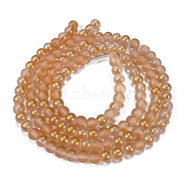 Frosted Transparent Glass Bead Strands(GLAA-P065-6mm-02)-5