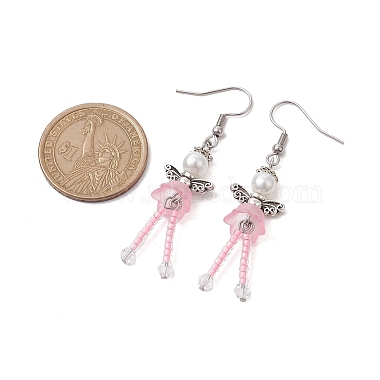 304 Stainless Steel Fairy Dangle Earrings(EJEW-MZ00129-02)-3