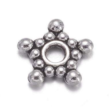 Antique Silver Star Alloy Spacer Beads